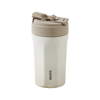 苏泊尔 SUPOR 一盖双饮保温杯 KC45KE10 450ML (奶油白) 彩盒包装