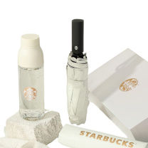 星巴克 璀璨晨曦款杯伞套装 11155126 620ml (米色)