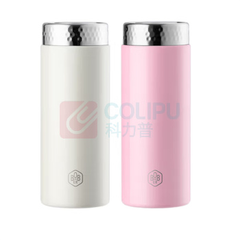博堡 雅趣保温杯 BYQB-400 400mL 粉色(PK)、灰色(GY)颜色随机