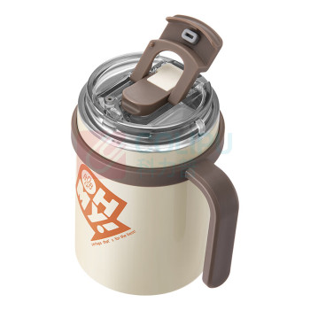 博堡 趣享双饮办公保温杯 10404BQXB-500KHA 500ml (卡其色)