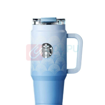 星巴克 青雾梦影款双饮口车载杯 11164854 880ml 304不锈钢