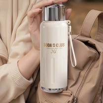 百事可乐 PEPSI 百事保温杯女生男高颜值咖啡杯随行杯 BS-S-680-016 680ML (杏仁白、鎏金黑随机发货)