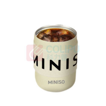 名创优品 MINISO 保温杯 便携 400ml (哑光黑、奶白色两款颜色随机发)