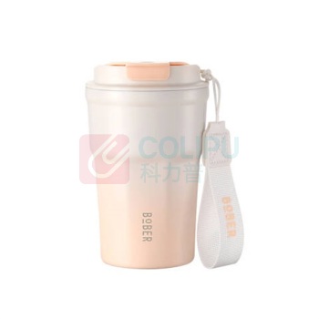 博堡 不锈钢保温杯 350mL 悦饮时光粉色