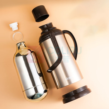 天喜 TIANXI 不锈钢保温瓶 TBB121-2000-1 2000ml (金色)