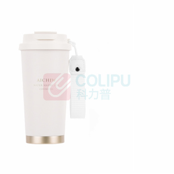 爱奇屋 aichiw 乐美咖啡杯保温杯 AI-D166 530ml (米白色,红色随机发货)