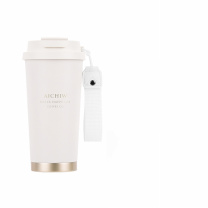 爱奇屋 aichiw 乐美咖啡杯保温杯 AI-D166 530ml (米白色,红色随机发货)