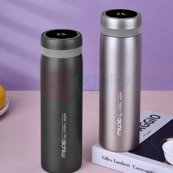 爱奇屋 aichiw 智享数显保温杯 AI-D151 500ml (灰色,金色随机发货)