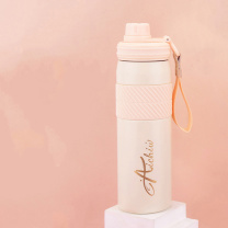 爱奇屋 aichiw 乐活运动保温杯 AI-D168 600ml (红色,米黄色随机发货)