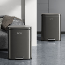 苏泊尔 SUPOR 垃圾桶 S050802-12L-Y 12L/个 (钛空灰)