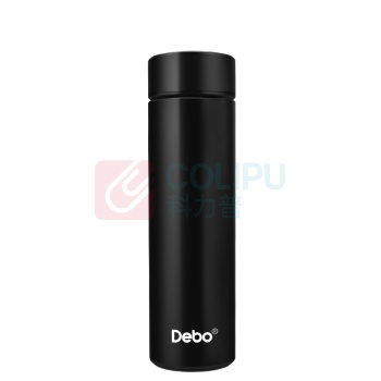德铂 Debo 智能显示温度保温杯304不锈钢直身杯 DEP-736 500ml (黑色)