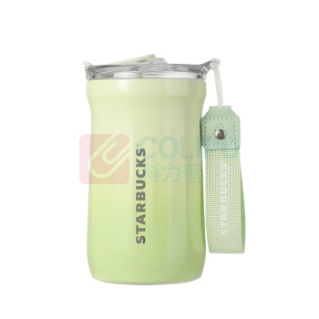 星巴克 清新款菱纹咖啡杯保温水杯 11168497 500ml (绿色) 304不锈钢