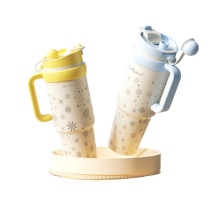火象 都市时光双饮保温杯 HXB-BW232YZ 1000ml (蓝色/黄色随机)