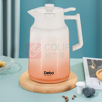 德铂 Debo 海伦娜八角保温壶 DEP-896 1600ml (暮光蓝 暮光橙颜色随机发货) 316不锈钢