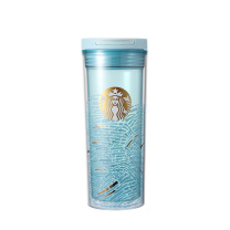 星巴克 微蓝韵律款双层咖啡杯 11168504 400ml