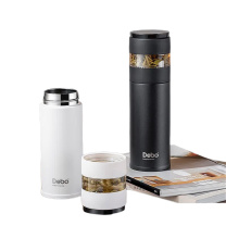 德铂 Debo 茶韵保温杯 DEP-964 400ml (白色/黑色) 40套/件