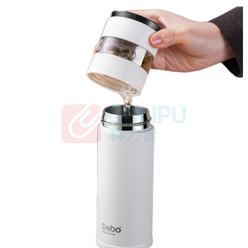 德铂 Debo 茶韵保温杯 DEP-964 400ml (白色/黑色) 40套/件