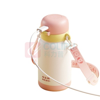 物生物 RELEA 指纹解锁保温杯 JV012525-0550-FQ 550ml 含背带 (熊仔下午茶)