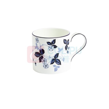 WEDGWOOD 墨蓝吸管杯+墨蓝马克杯+玫瑰花礼盒套组 1082232+107218