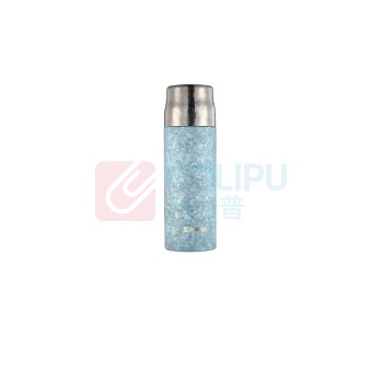 艾曼格 纯钛保温杯 420ml (淡蓝) 温显+礼盒装