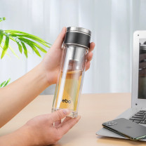德铂 Debo 莱斯利 玻璃杯双层泡茶杯耐热防烫 DEP-786 320ml