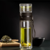 天喜 TIANXI 玻璃杯泡茶杯 TBL165-500 500ml (尊贵黑)