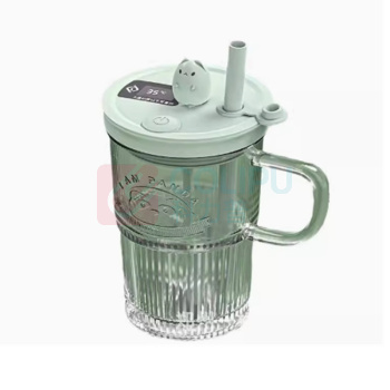 乐唯诗 全自动温显杯搅拌杯 熊猫温显透明搅拌杯 420ml