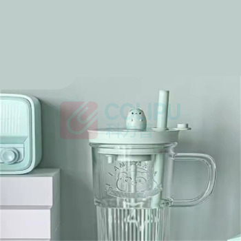 乐唯诗 全自动温显杯搅拌杯 熊猫温显透明搅拌杯 420ml