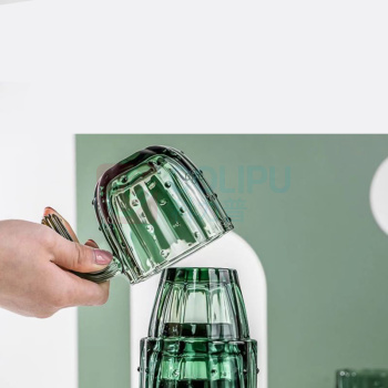乐唯诗 玻璃水杯四件套 仙人掌造型