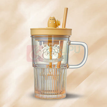 乐唯诗 熊猫温显搅拌杯 XMJB/L1 420ml (透明、琥珀、炫彩,颜色随机发货)