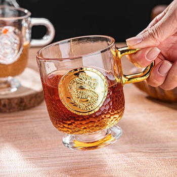 乐唯诗 龙腾玻璃杯 320ml (金)