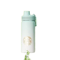 星巴克 清透薄荷绿款不锈钢运动杯 11156055 520mL (薄荷绿) 304不锈钢