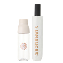 星巴克 璀璨晨曦款杯伞礼盒 11155126 620mL (米色)