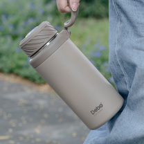 德铂 Debo 穆尔纳316不锈钢真空保温壶家用保温壶 DK-022 1200ml (金棕色)