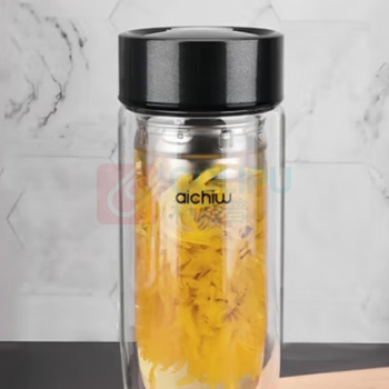 爱奇屋 aichiw 随心双层玻璃杯泡茶杯 AI-D162 220ml