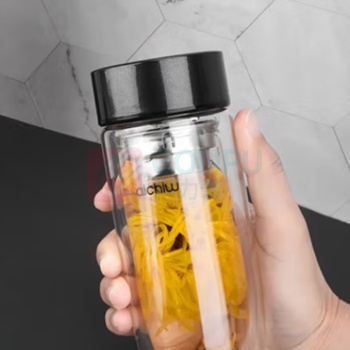 爱奇屋 aichiw 随心双层玻璃杯泡茶杯 AI-D162 220ml