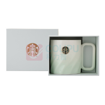 星巴克 清透薄荷绿款徽章马克杯 11155124 390ml