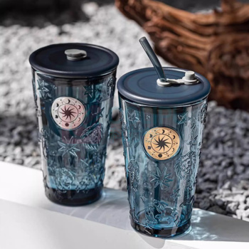 乐唯诗 墨蓝星座吸管杯 450ml (金章、银章随机发货)