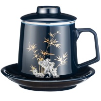天喜 TIANXI 陶瓷茶杯 空谷幽兰 400ml