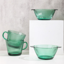乐唯诗 墨绿杯碗四件套 MLBW/L4 400ml*2+450ml*2