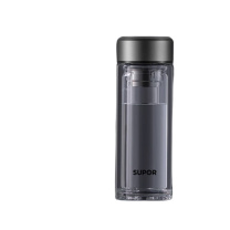 苏泊尔 SUPOR 双层耐热玻璃杯 KCG28AZ10 280ml (流光银)