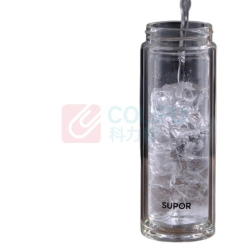 苏泊尔 SUPOR 双层耐热玻璃杯 KCG28AZ10 280ML (流光银)