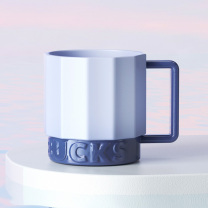 星巴克 蓝色几何元素款马克杯 450ml