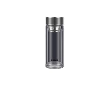 苏泊尔 SUPOR 双层耐热玻璃杯 KCG38AY10 380ml (晶石灰)