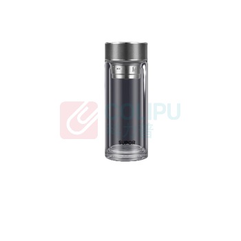 苏泊尔 SUPOR 双层耐热玻璃杯 KCG28AY10 280ml (晶石灰)