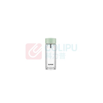 苏泊尔 SUPOR 双层耐热玻璃杯 KCG18BQ10 180ml (新萍绿)