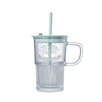 乐唯诗 浮雕熊猫吸管杯 400ml (透明色)