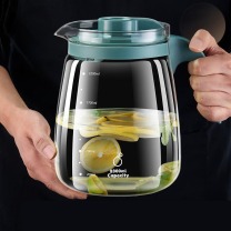 天喜 TIANXI 凉水壶大容量玻璃冷水壶花茶杯家用茶水泡茶壶 2300ml