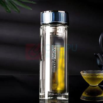 豹牌 BAOPAI 双层玻璃杯蓝爵 BP03-G2022