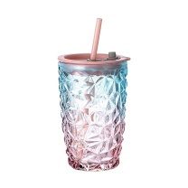 乐唯诗 炫彩晶钻吸管杯 440ml (粉蓝)